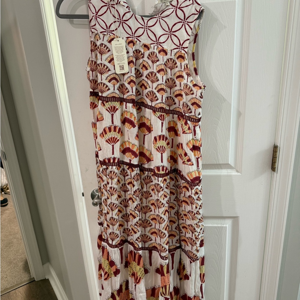 Tuckernuck Red and Yellow Patterned Maxi Dress
